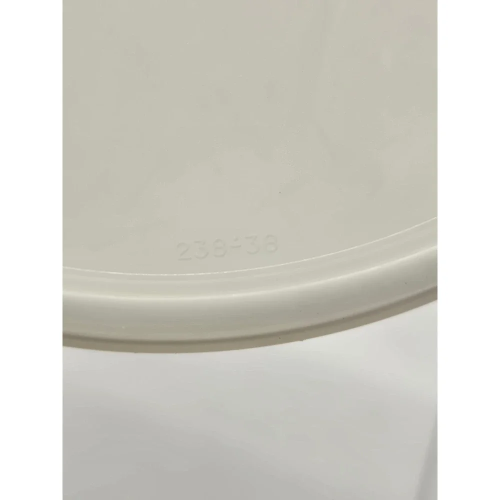 Tupperware‎ Replacement Lid 238-38 Round Seal Sheer White Frosted Clear Vintage